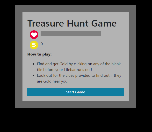 Treasure Hunt Game in JavaScript Free Source Code SourceCodester